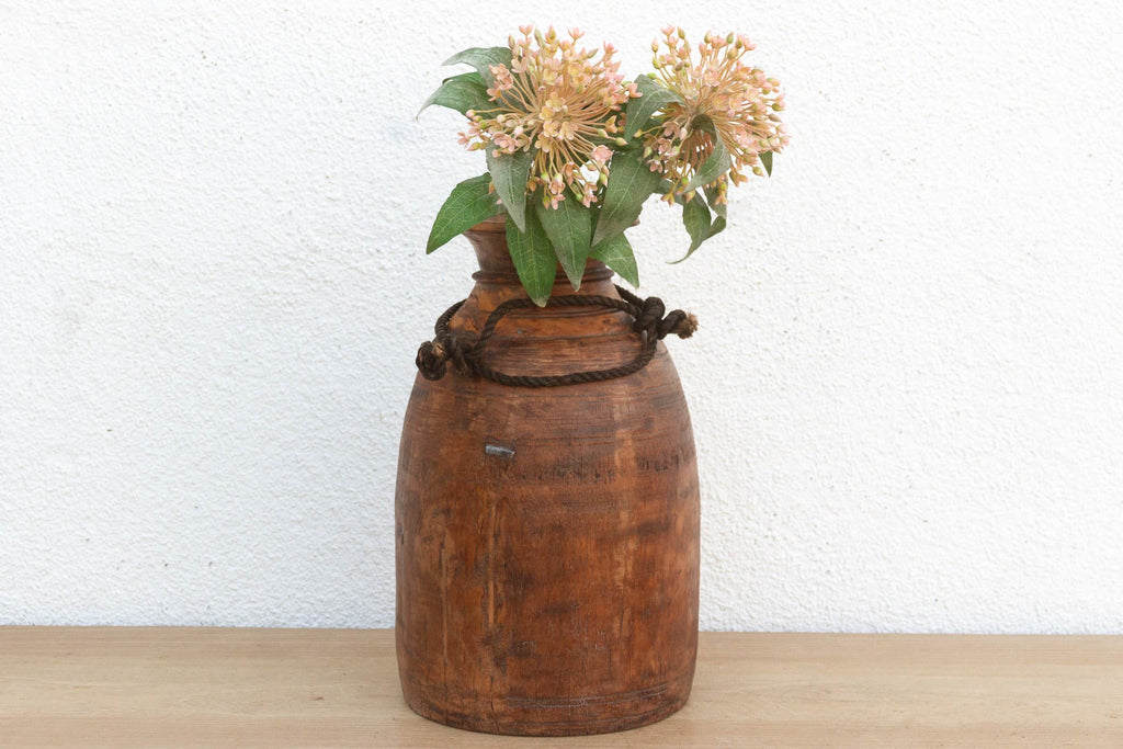 17" Tall Wabi-Sabi Wooden Pot (Trade)