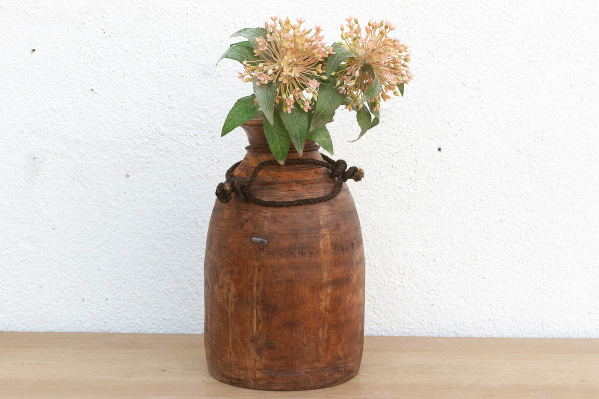 17" Tall Wabi-Sabi Wooden Pot (Trade)