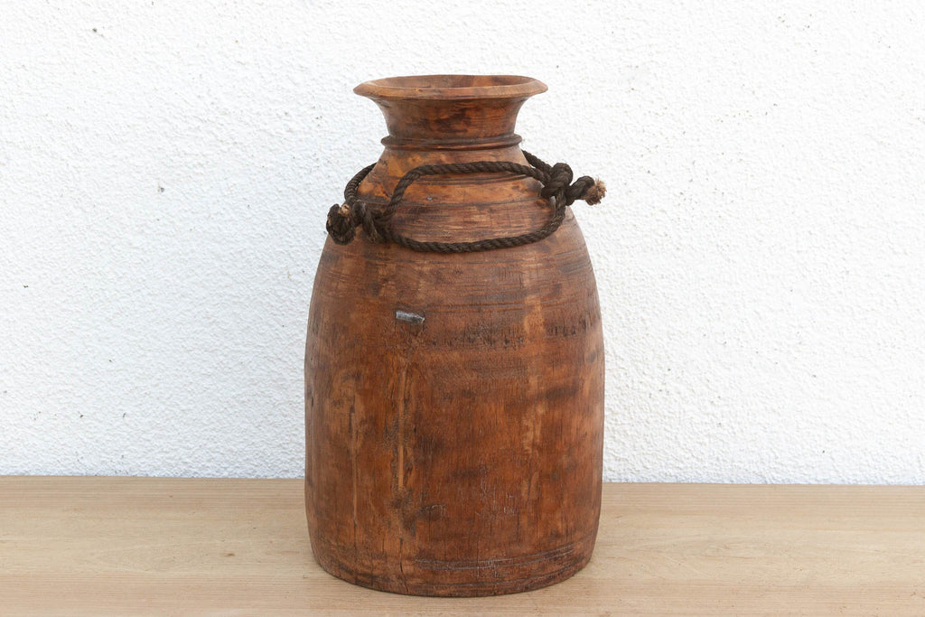 17" Tall Wabi-Sabi Wooden Pot (Trade)