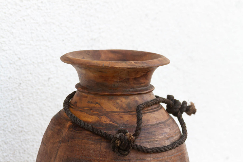 17" Tall Wabi-Sabi Wooden Pot (Trade)
