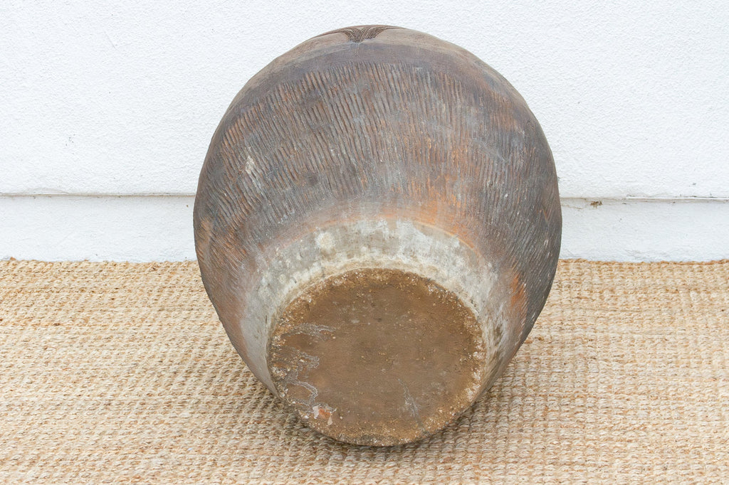 Ranch House, Large Vintage Etched Planter