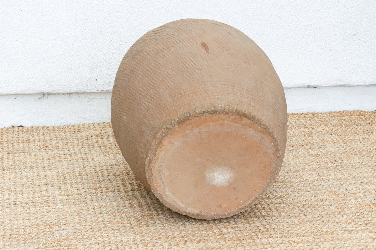 Monumental Textured Asian Storage Vessel