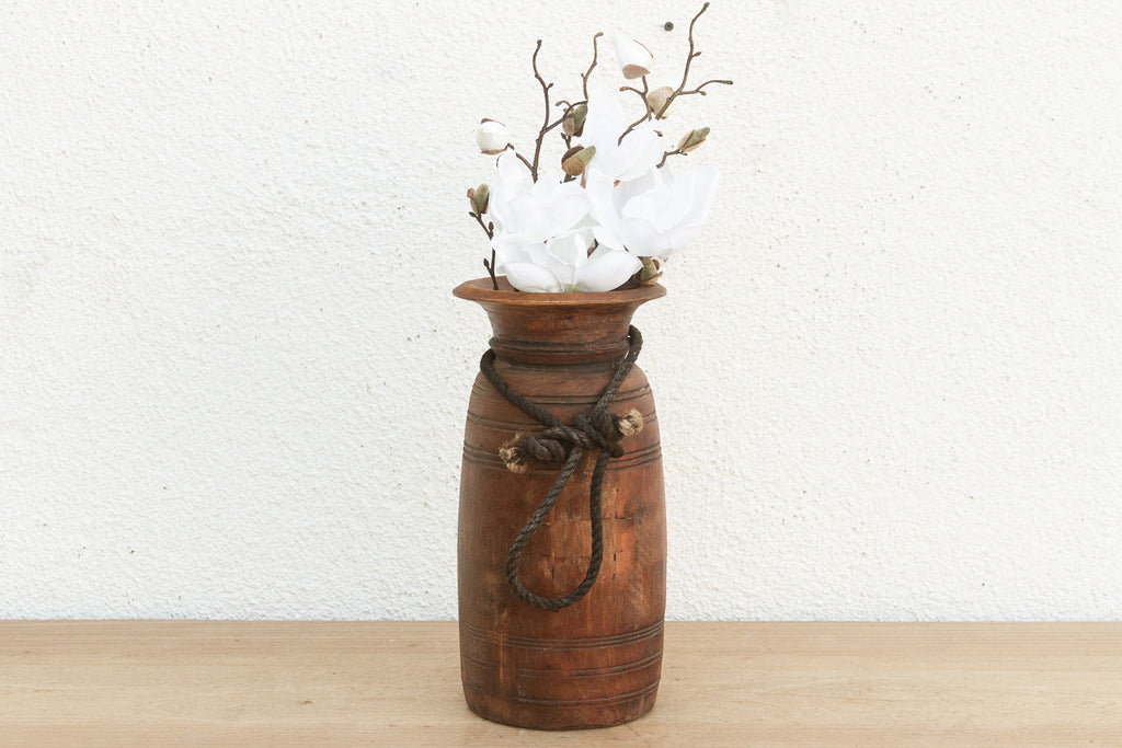 Slim Antique Wooden Milk Pot (Trade)