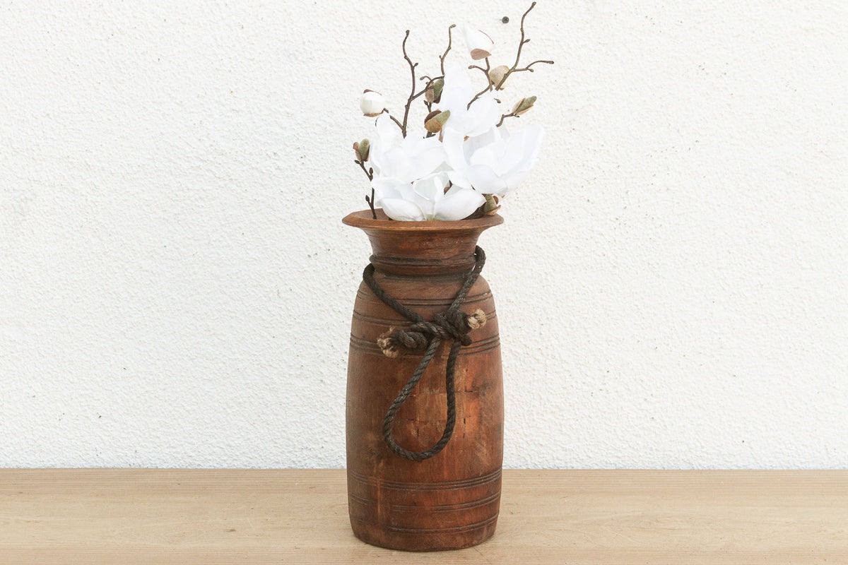 Slim Antique Wooden Milk Pot (Trade)