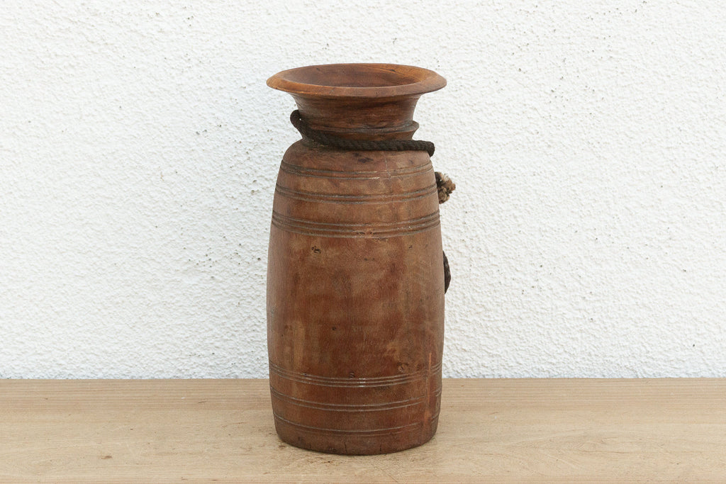 Slim Antique Wooden Milk Pot (Trade)