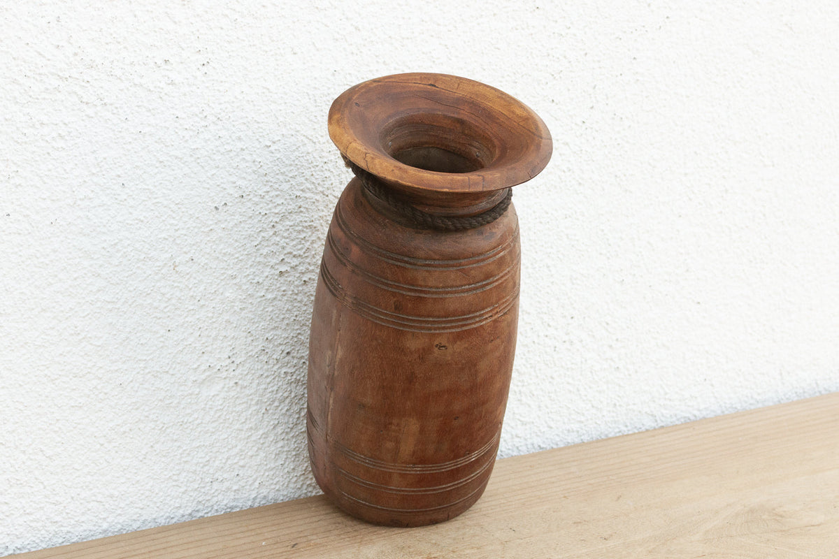 Slim Antique Wooden Milk Pot (Trade)