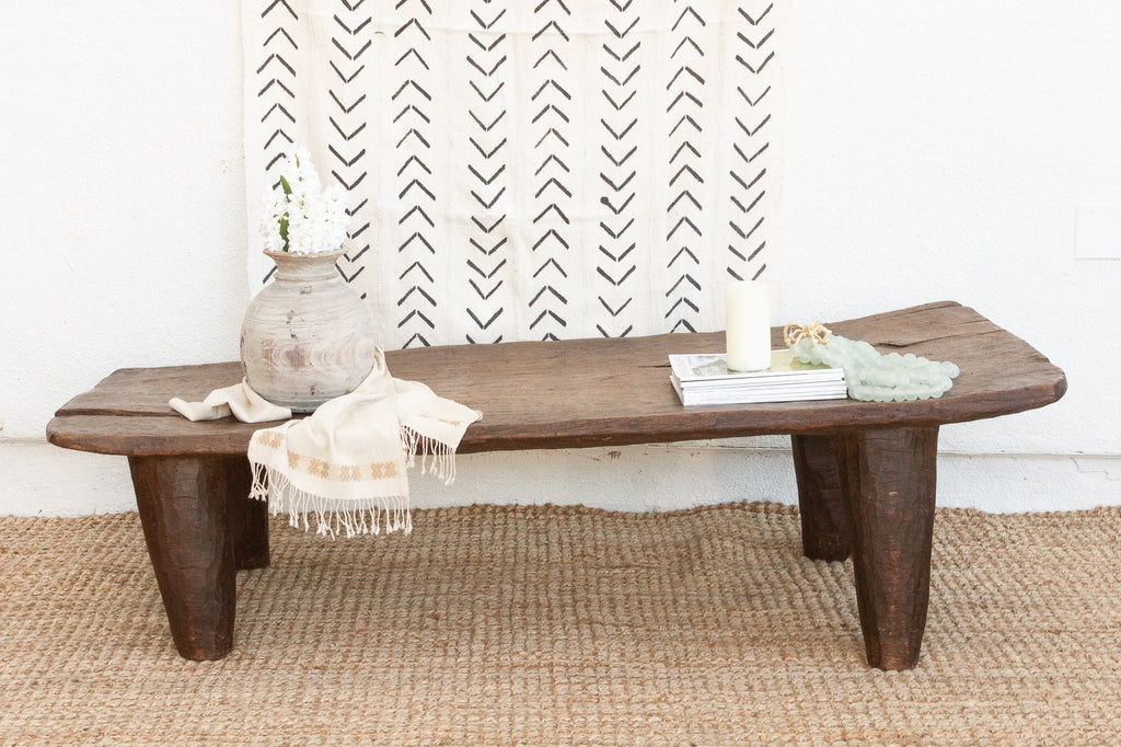 Chike African Senufo Rustic Low Table