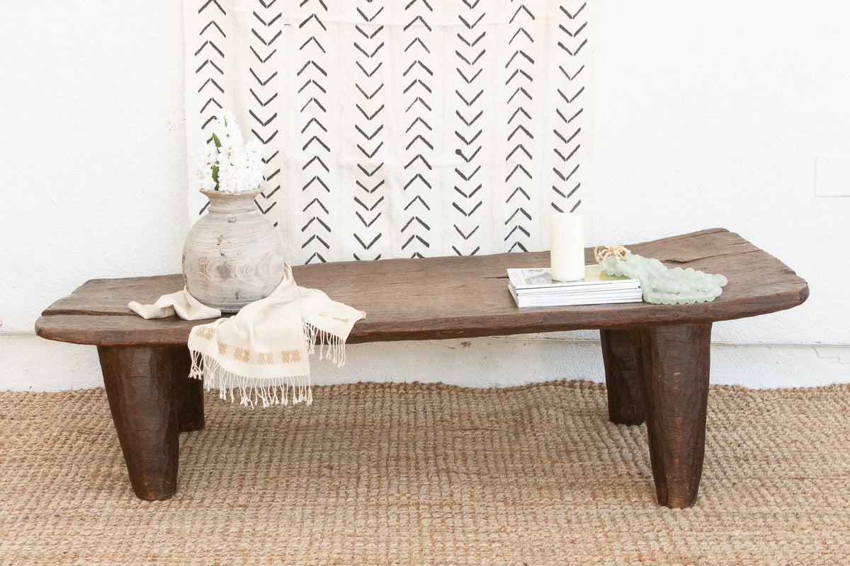 Chike African Senufo Rustic Low Table