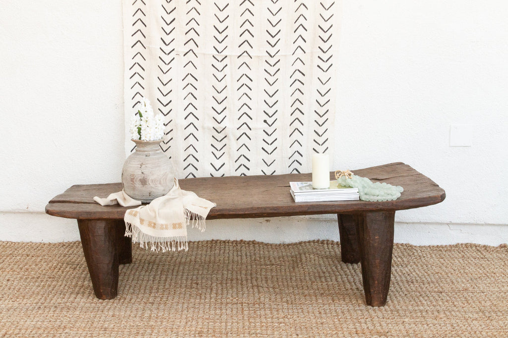 Chike African Senufo Rustic Low Table