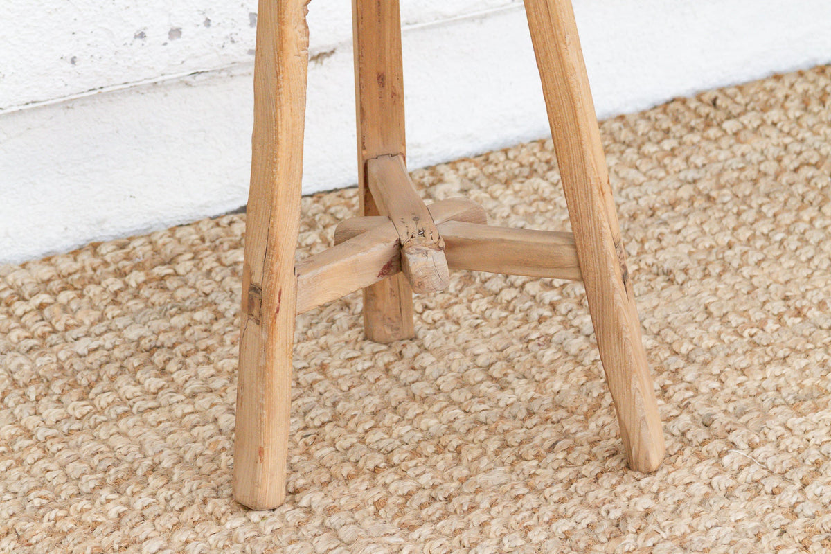 Coastal Farmhouse Small Round Stool