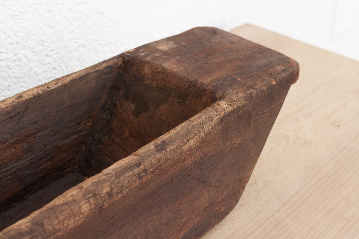 Old Rustic Wood Centerpiece Trough