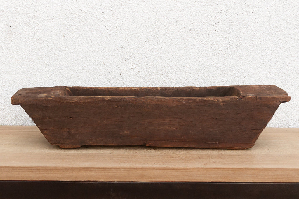 Old Rustic Wood Centerpiece Trough