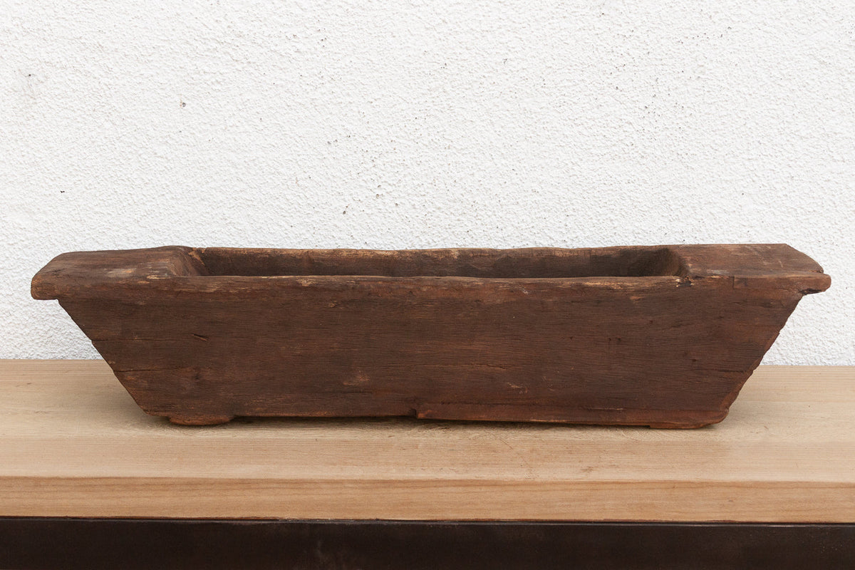 Old Rustic Wood Centerpiece Trough
