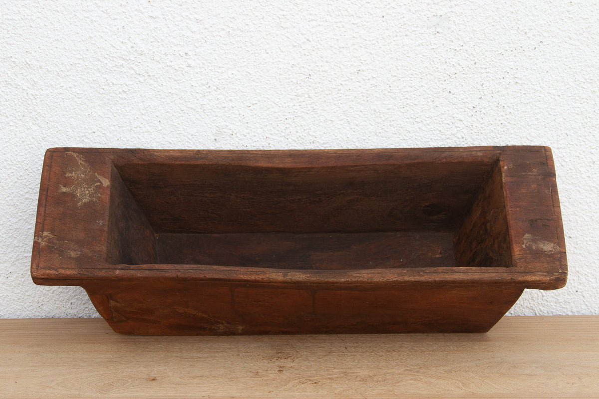 Rustic Farmhouse Handcarved Trough Planter