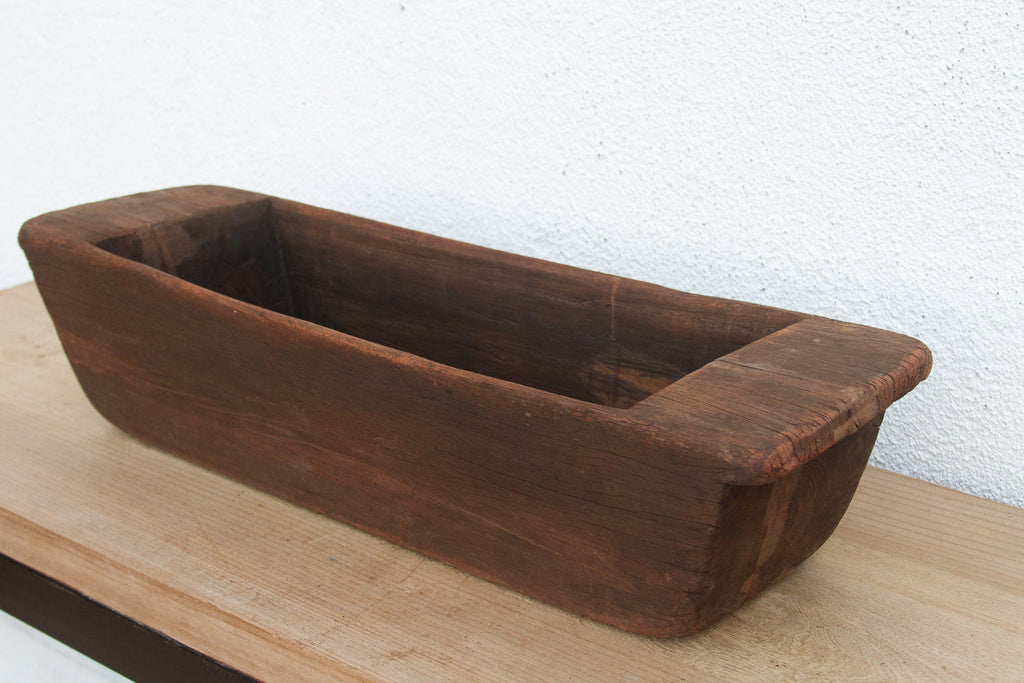 Hefty Antique Wood Trough Vessel (Trade)