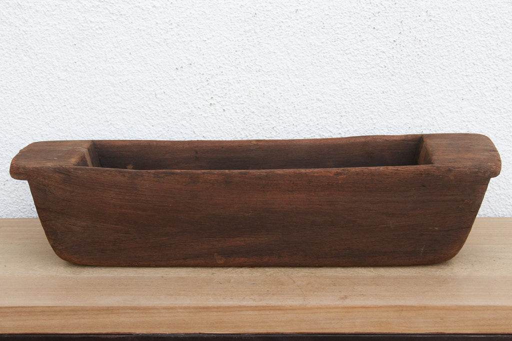 Hefty Antique Wood Trough Vessel (Trade)