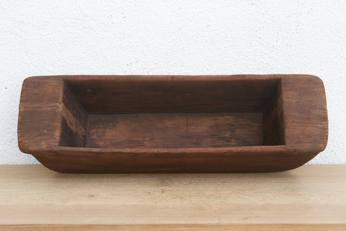 Hefty Antique Wood Trough Vessel (Trade)