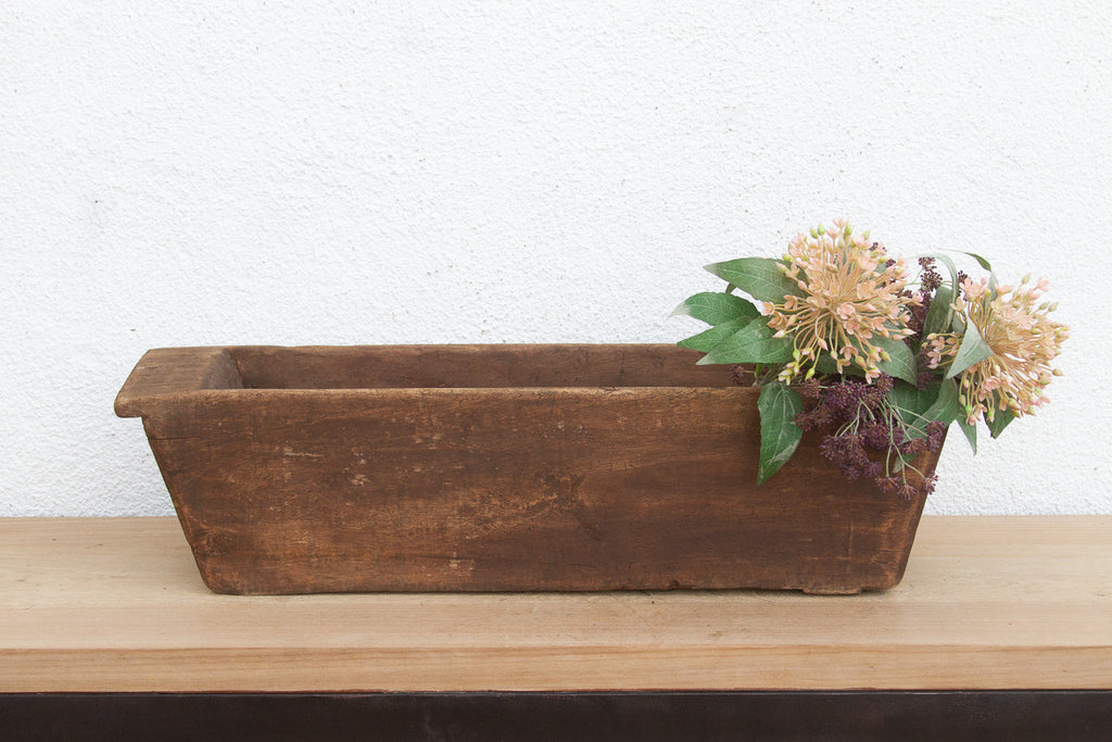 Rustic Solid Wood Trough Planter (Trade)