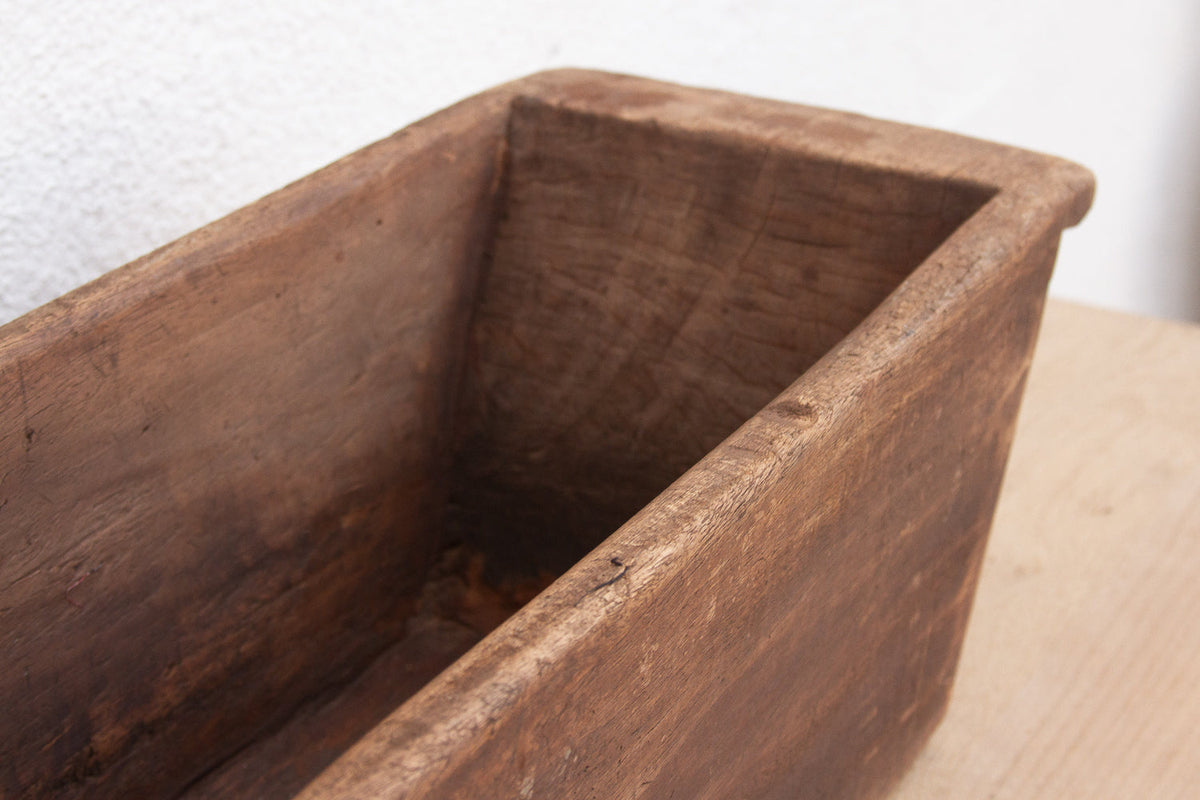Rustic Solid Wood Trough Planter