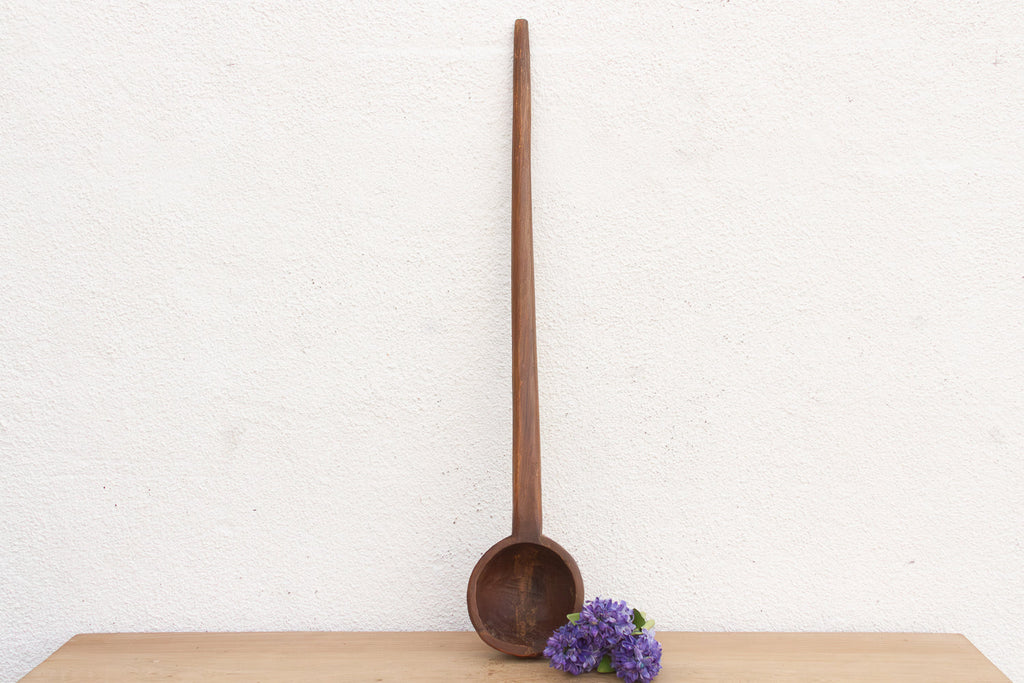 39" Long Hand-carved Wooden Ladle