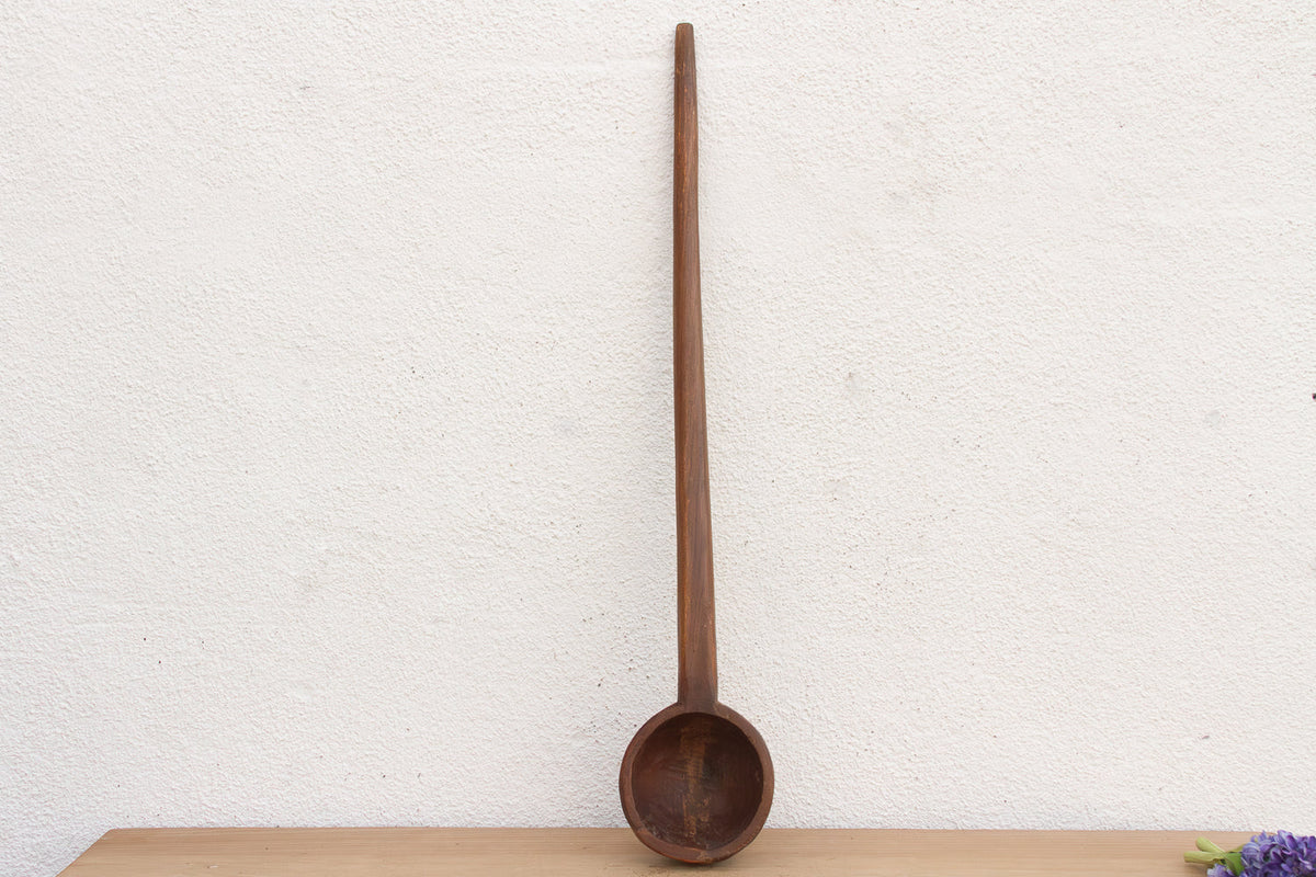 39" Long Hand-carved Wooden Ladle