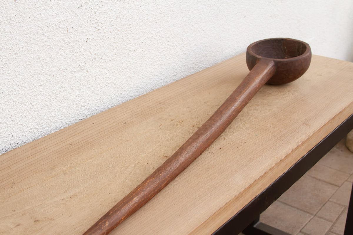 39" Long Hand-carved Wooden Ladle