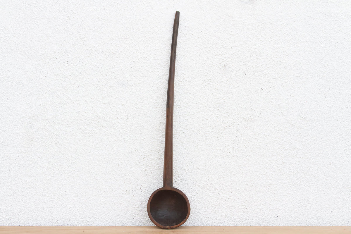 Patinated Dark Brown Long Spoon (Trade)