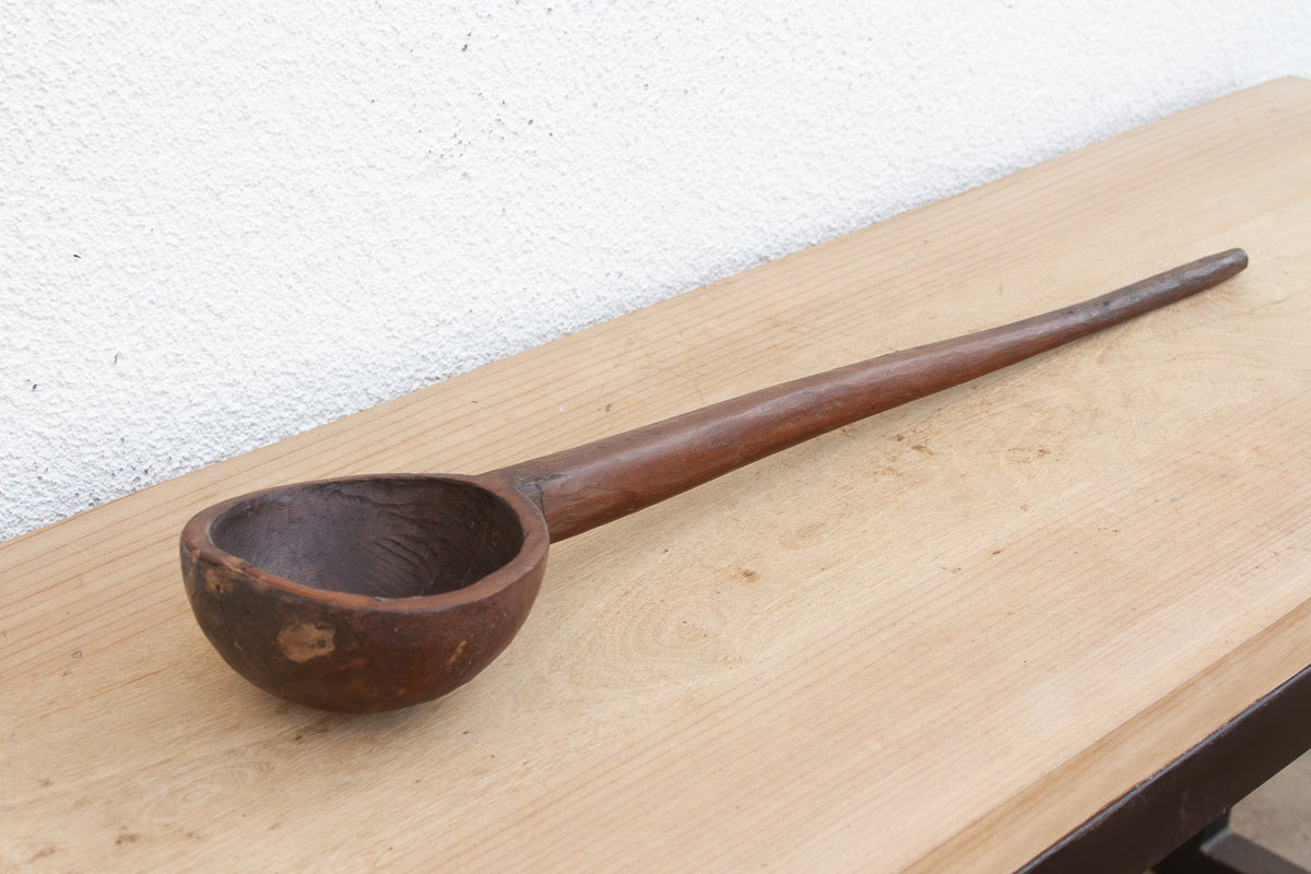 Patinated Dark Brown Long Spoon (Trade)