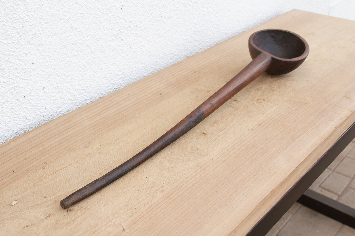 Patinated Dark Brown Long Spoon (Trade)
