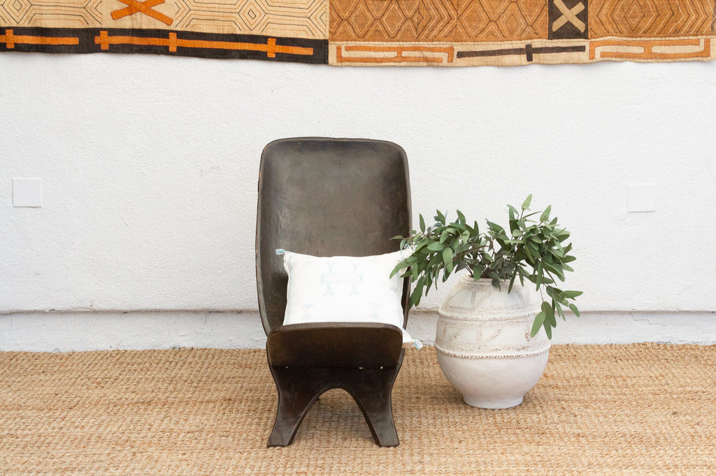 Cacao Brown African Senufo Ceremonial Chair