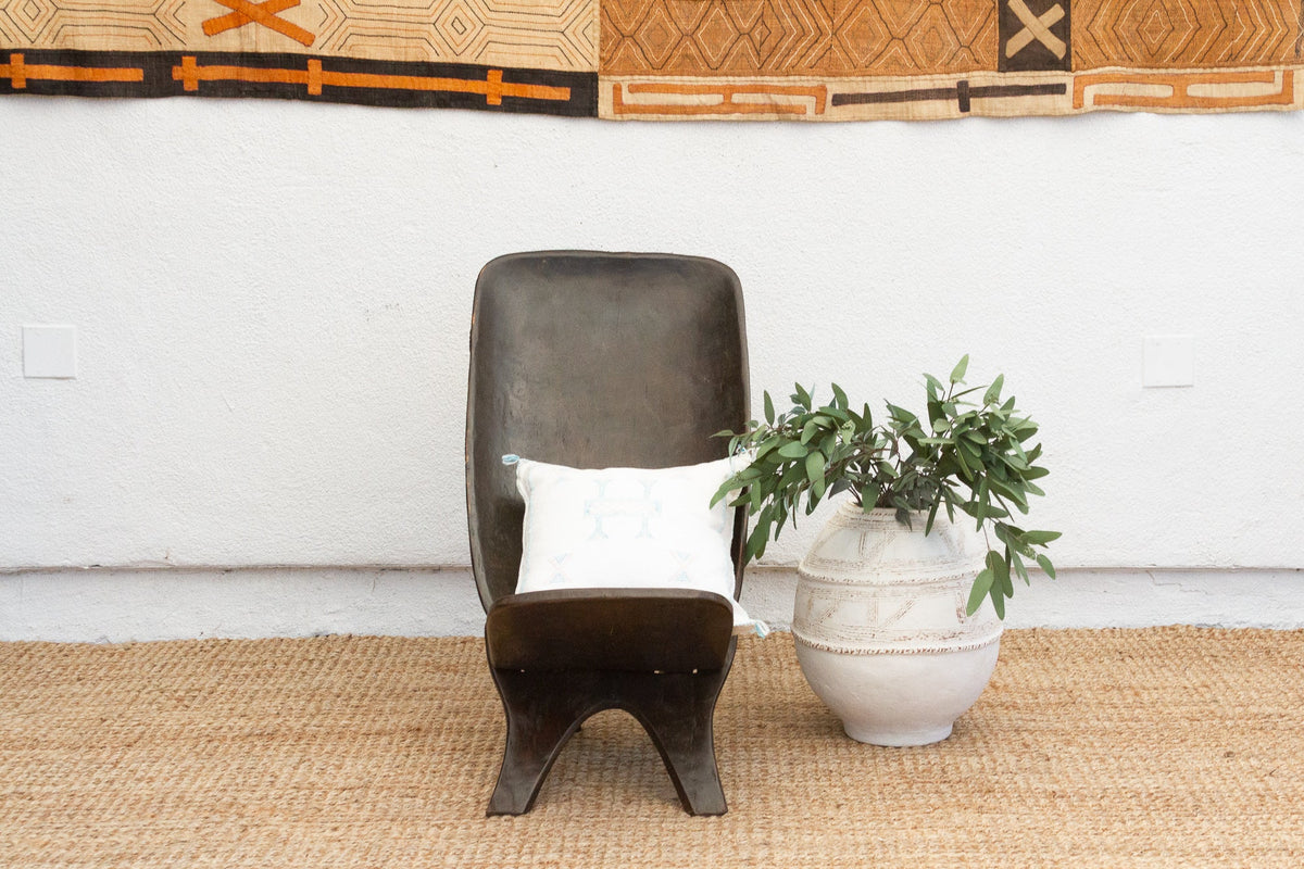 Cacao Brown African Senufo Ceremonial Chair