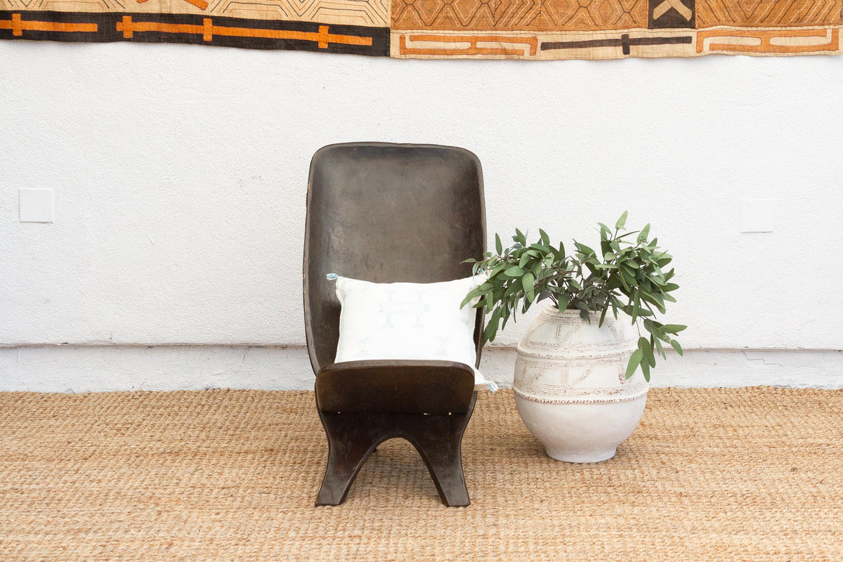 Cacao Brown African Senufo Ceremonial Chair
