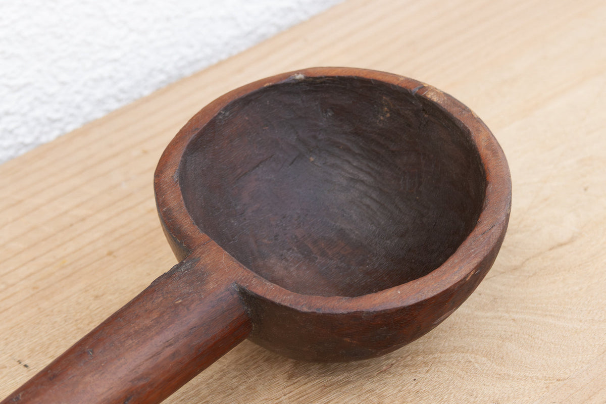 Patinated Dark Brown Long Spoon (Trade)
