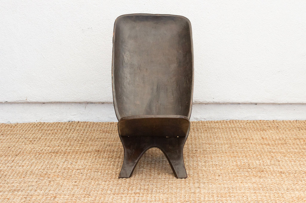Cacao Brown African Senufo Ceremonial Chair