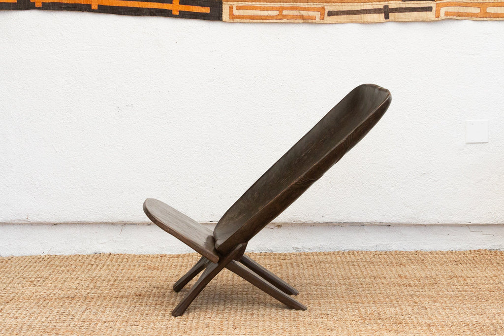 Cacao Brown African Senufo Ceremonial Chair