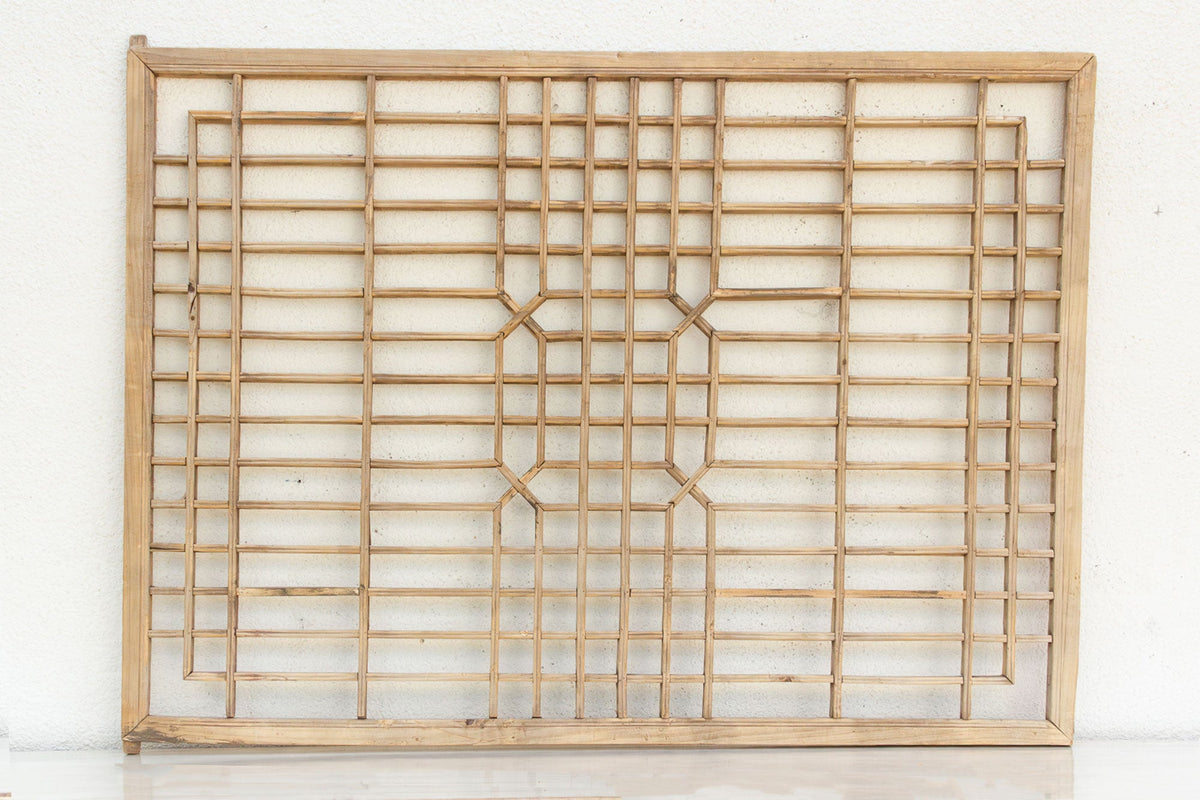 Early 20th Century Geometric Lattice Window