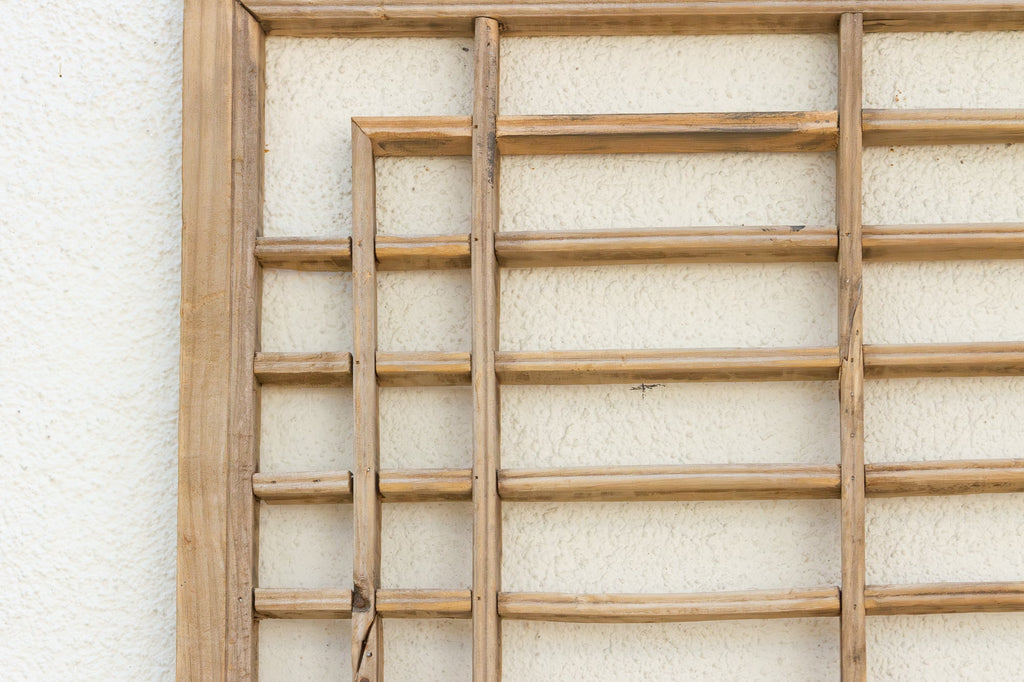 Early 20th Century Geometric Lattice Window