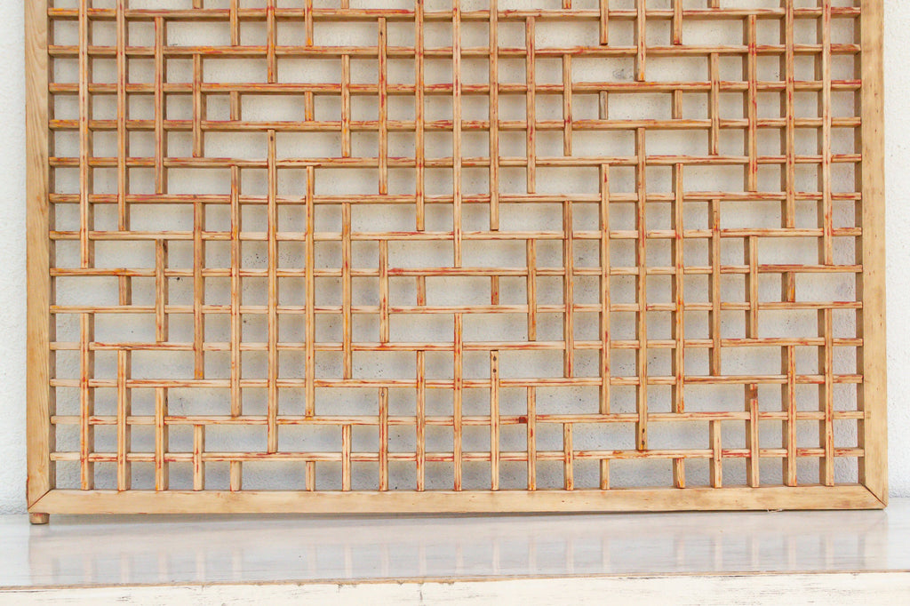Large Antique Wood Pagoda Window