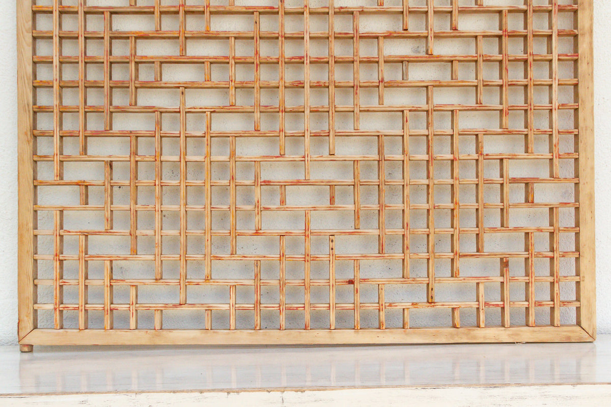 Large Antique Wood Pagoda Window