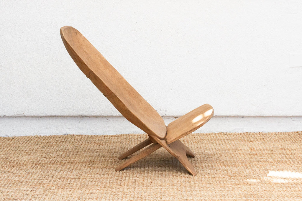 Rustic Outdoor African Kente Folding Chair