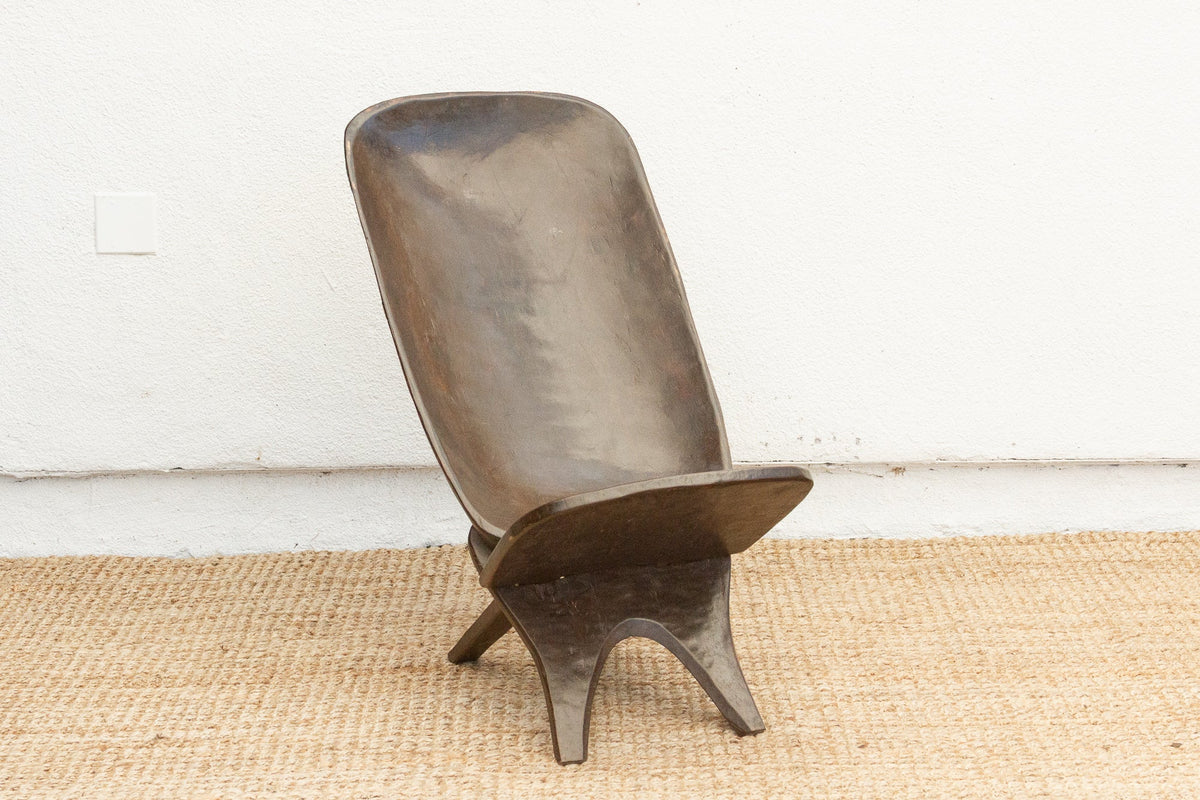 Patinated Brown Senufo Ceremonial Club Chair