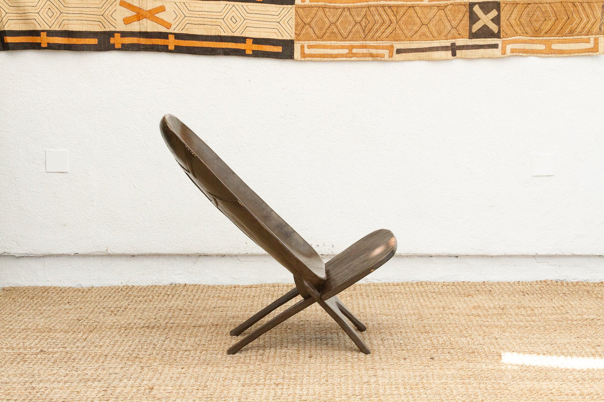 Patinated Brown Senufo Ceremonial Club Chair