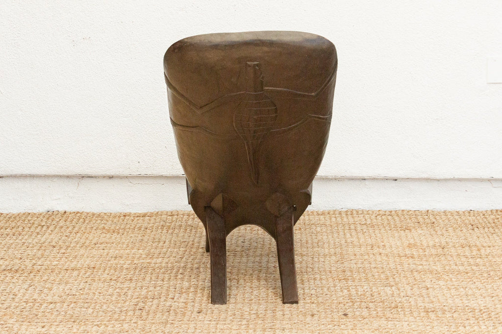 Patinated Brown Senufo Ceremonial Club Chair
