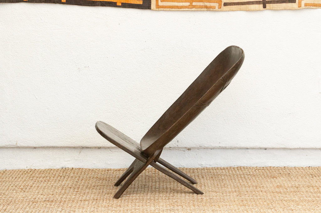 Patinated Brown Senufo Ceremonial Club Chair