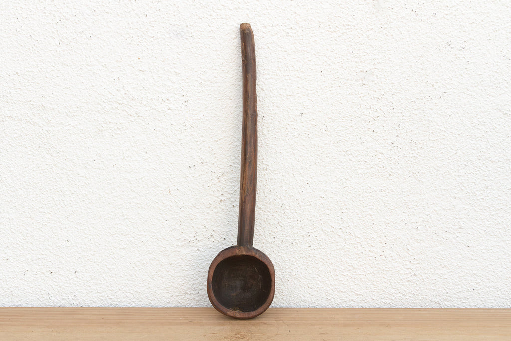 Deep Bowl Vintage Wooden Ladle