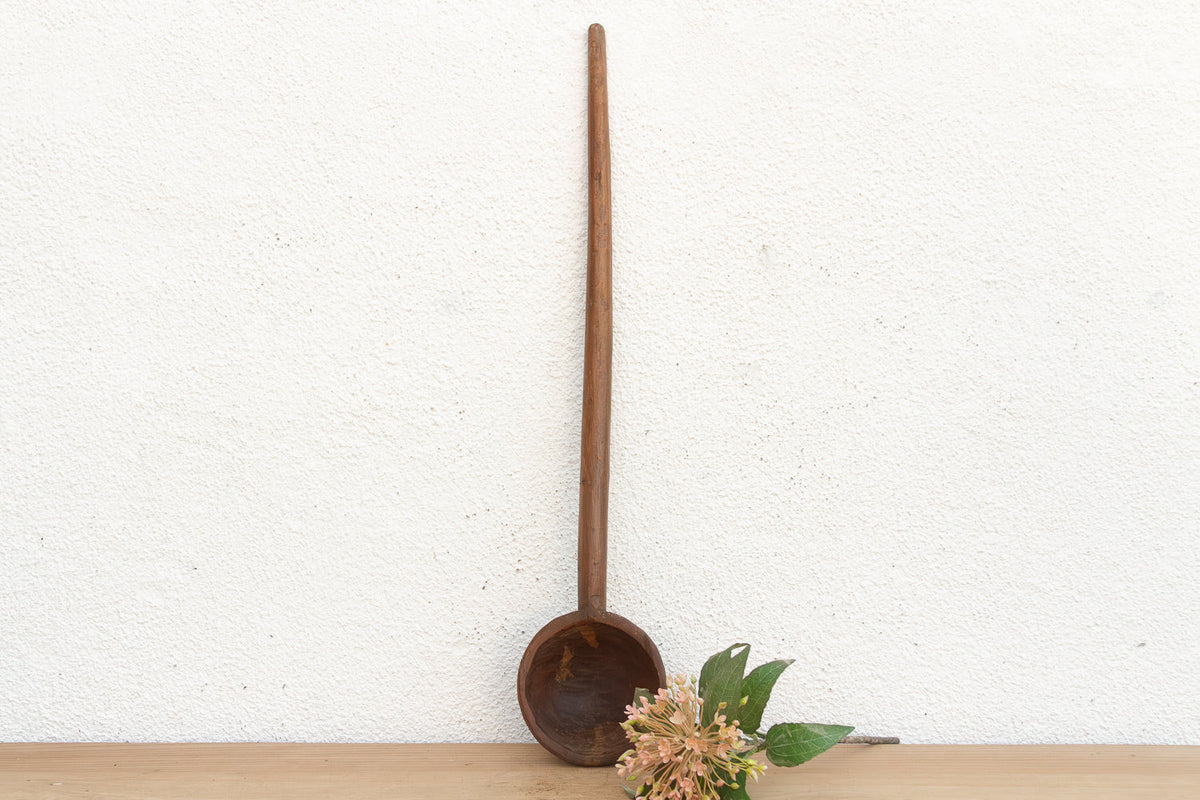Long Antique Spoon w/Dark Wax Patina (Trade)
