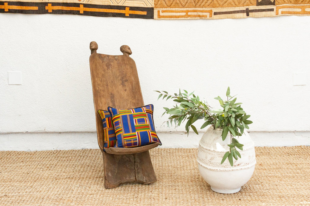 Ceremonial Carved Wood African Folding Chair