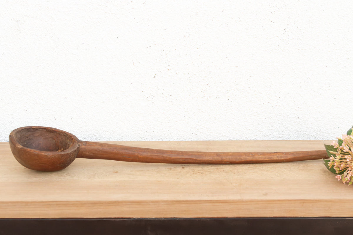 Long Antique Spoon w/Dark Wax Patina (Trade)