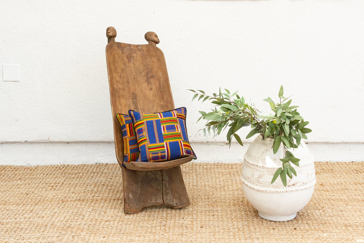 Ceremonial Carved Wood African Folding Chair