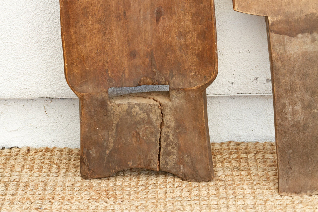 Ceremonial Carved Wood African Folding Chair